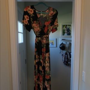 High/low Dress, orange floral.